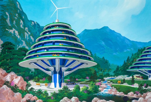    Fachadas de casas futurístas coreanas - El futuro en Corea del norte